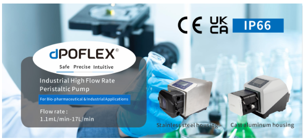 NEW dPOFLEX Industrial Peristaltic Pumps provide high performance for biopharmaceutical and industri